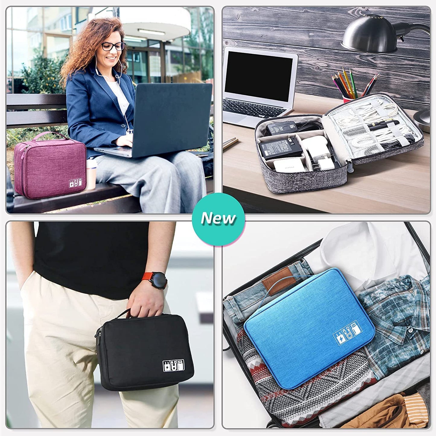 Single Layer Electronic Storage Bag (Black)