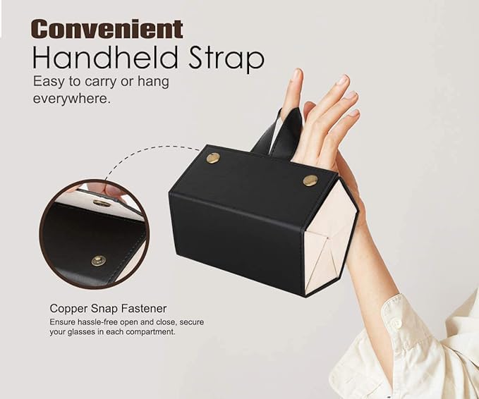 5 Slot Sunglasses Organizer -Black