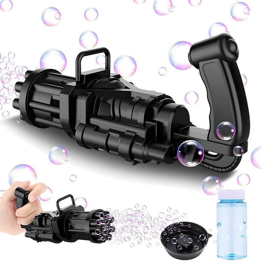 Bubble Gun- 8 Hole Automatic Gatling Bubble Gun  (Assorted Color)