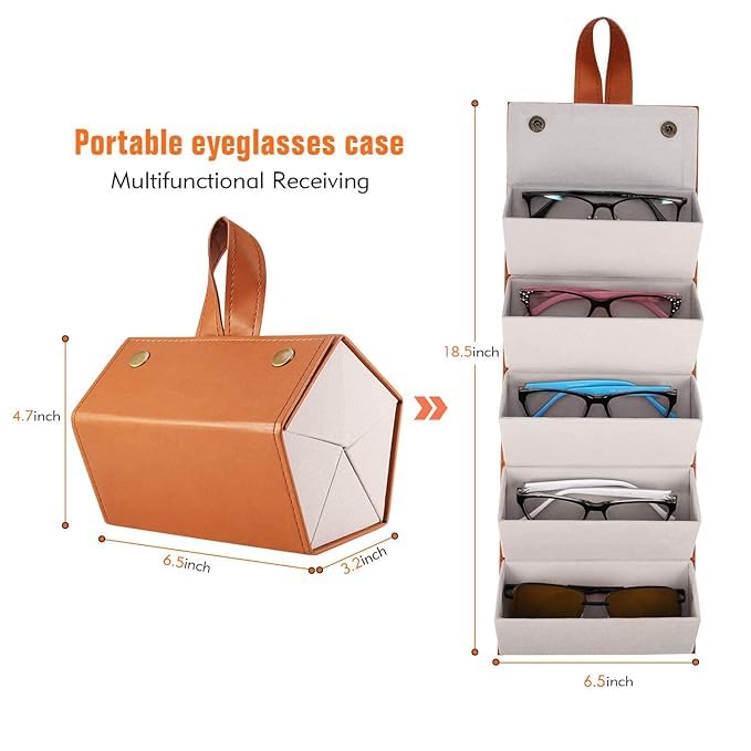 5 Slot Sunglasses Organizer -Black