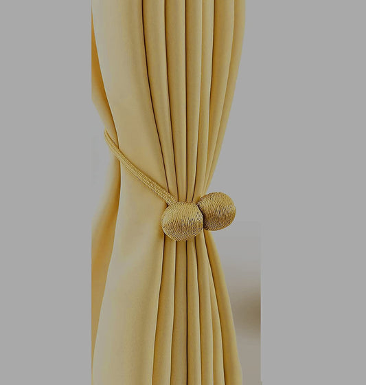 Round Curtain Buckle Gold