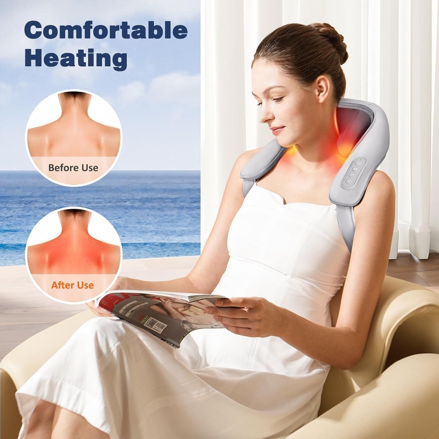 Wireless Heated Neck & Shoulder Massager