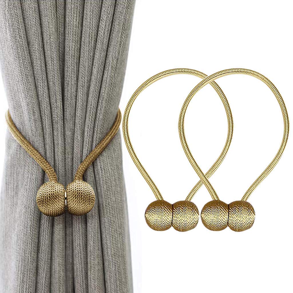 Round Curtain Buckle Gold