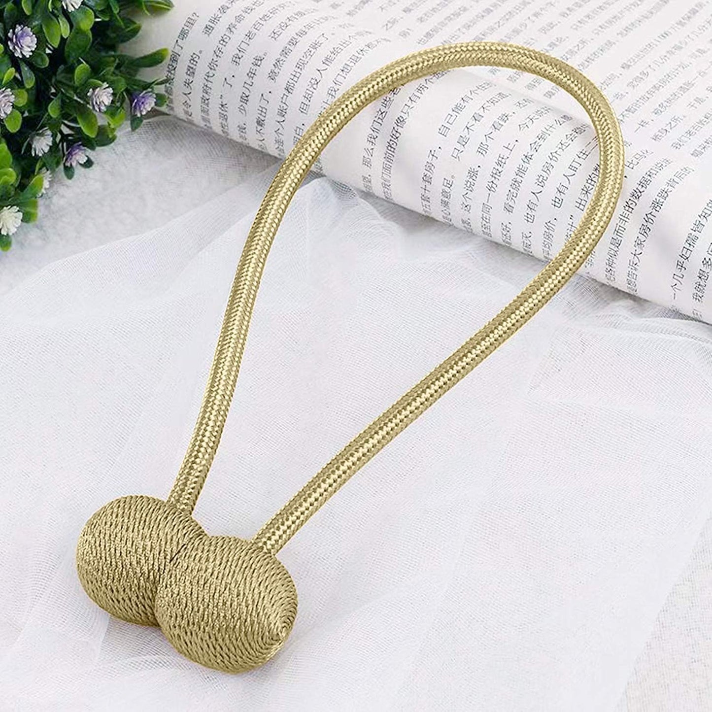 Round Curtain Buckle Gold