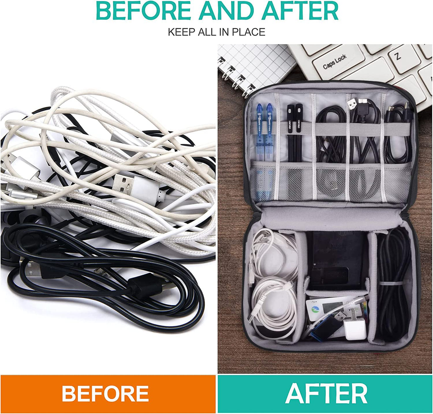 Single Layer Electronic Storage Bag (Black)