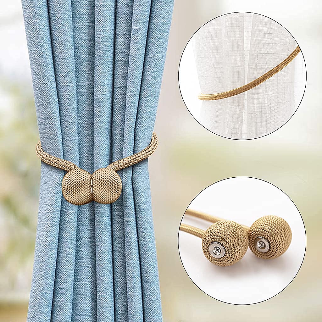 Round Curtain Buckle Gold
